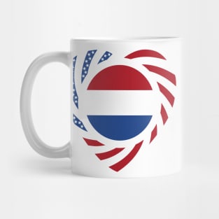 Dutch American Multinational Patriot Flag Series (Heart) Mug